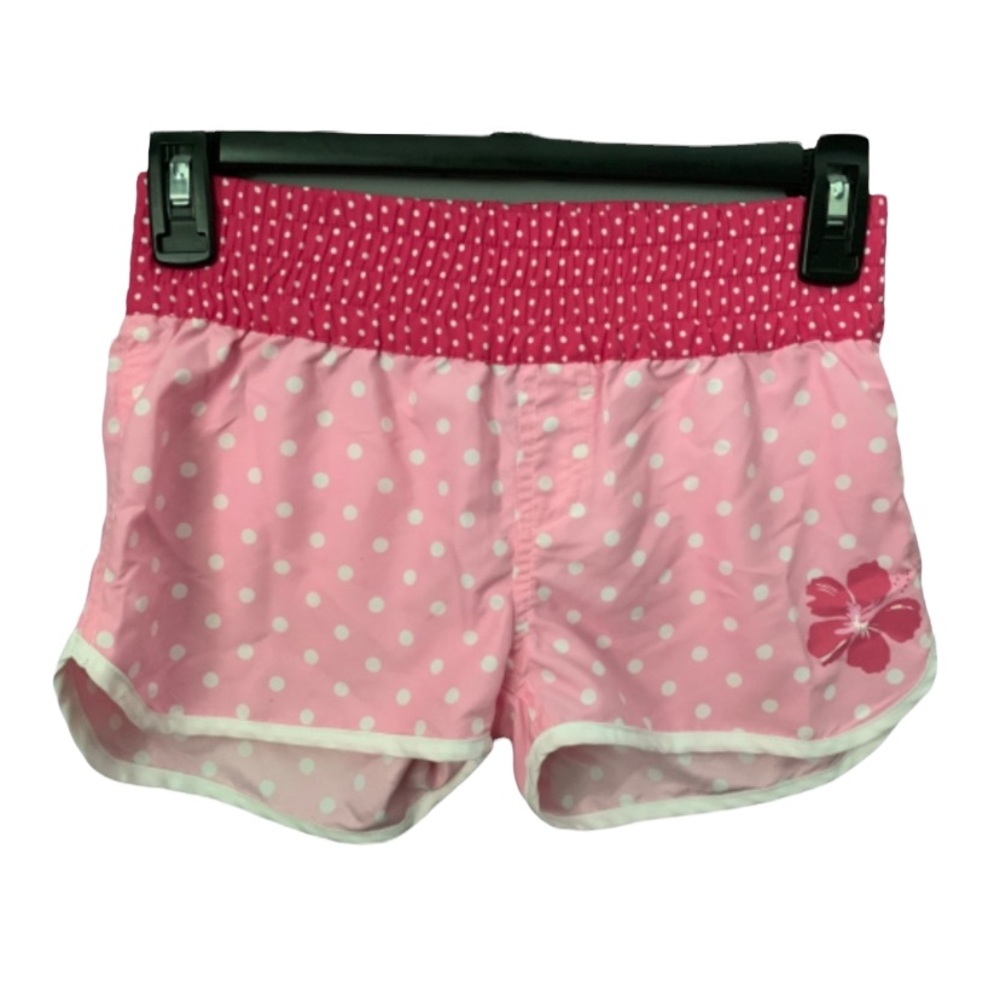 Pumpkin patch 7 swim shorts polka dot beach pool vacation cruise boat pink white